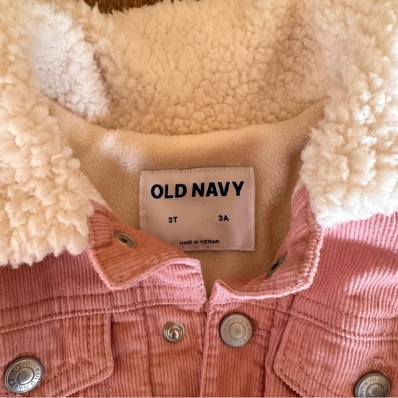 NWOT Old Navy Corduroy Sherpa Lined Jacket - Picture 3 of 5